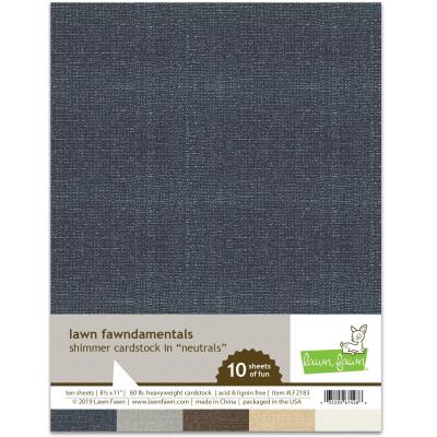 Lawn Fawn Shimmer Cardstock - Neutrals